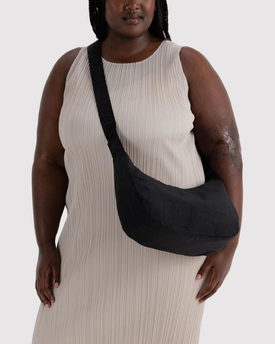 Baggu Medium Nylon Crescent Bag - Black