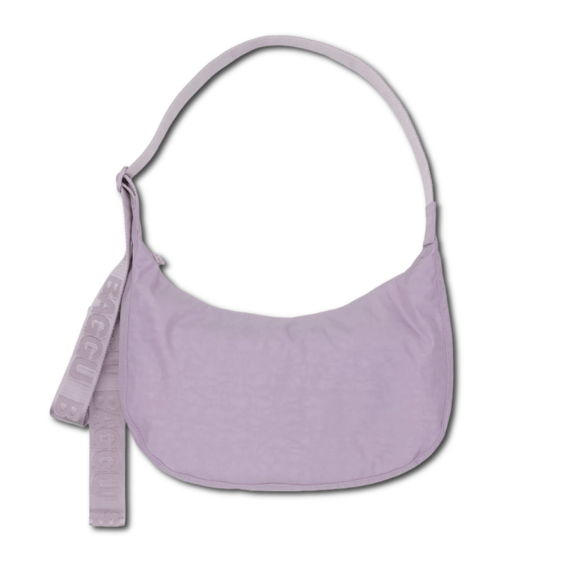 Baggu Medium Nylon Crescent Bag - Dusty Pink