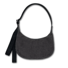 Baggu Small Denim Crescent Bag - Washed Black Denim