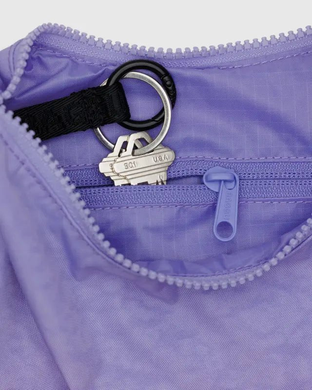 Baggu Small Nylon Crescent Bag 51" w/Key Leash - Wisteria