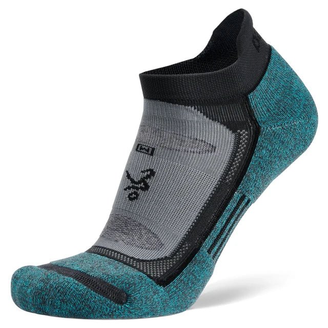 balega Blister Resist No Show Sock - Grey/Blue