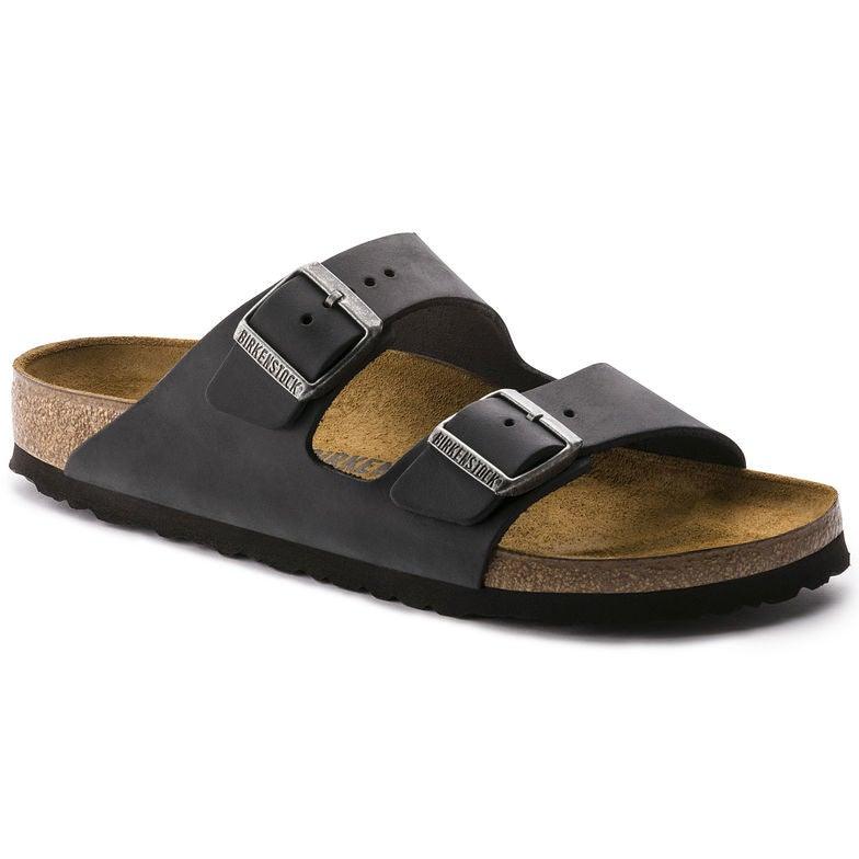 Birkenstock Arizona (Narrow Width) - Black Oiled Leather