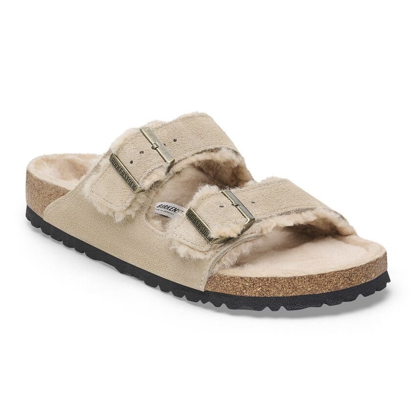 Birkenstock Arizona Shearling - Taupe Suede