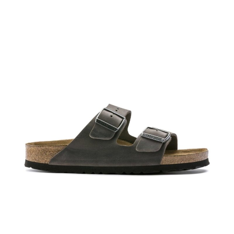 Birkenstock Arizona Soft Footbed - Iron Oiled Leather