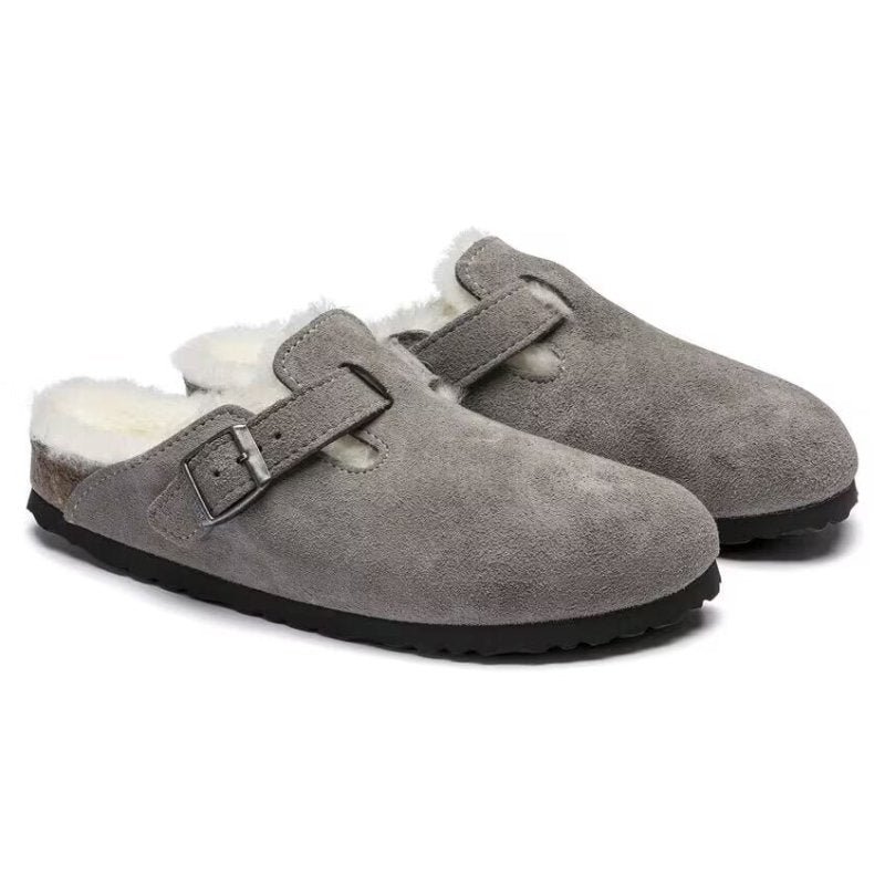 Birkenstock Boston Shearling Winter Clogs - Stone Coin – Seliga Shoes