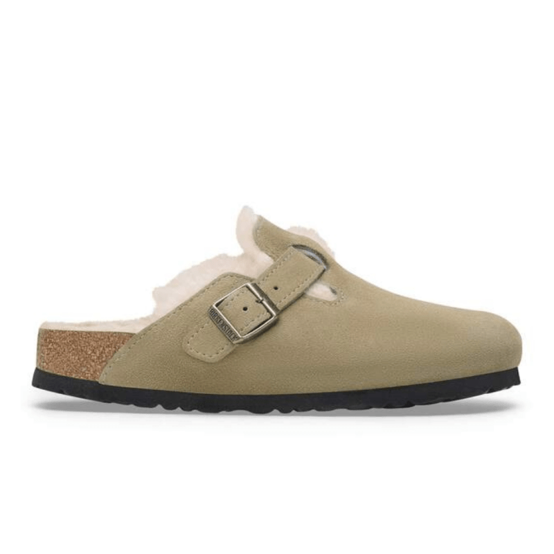 Seliga ShoesBirkenstock Boston Shearling - Taupe Suede