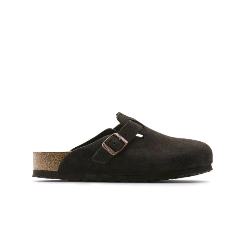 Birkenstock Boston Soft Footbed - Mocha Suede