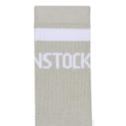 Birkenstock Cotton Crew Stripe Socks - Stone Coin/White