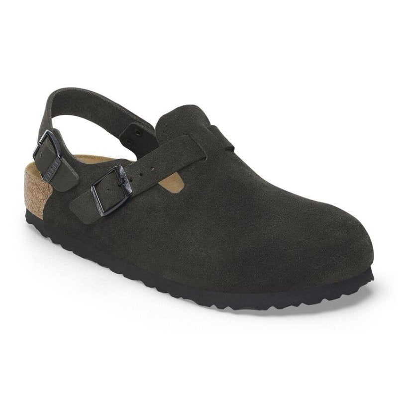 Birkenstock Tokio Backstrap Clog | Black Suede Comfort – Seliga Shoes