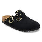 Birkenstock Women's Boston Rivets - Black Suede