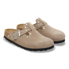 Birkenstock Women's Boston Rivets - Taupe Suede