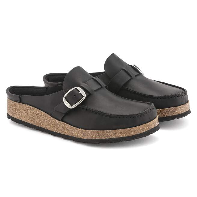 Birkenstock Women's Buckley Mule Clog - Black Oiled Leather
