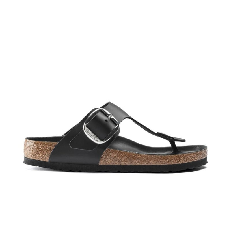 Birkenstock Women's Gizeh Big Buckle - Black Oiled Leather