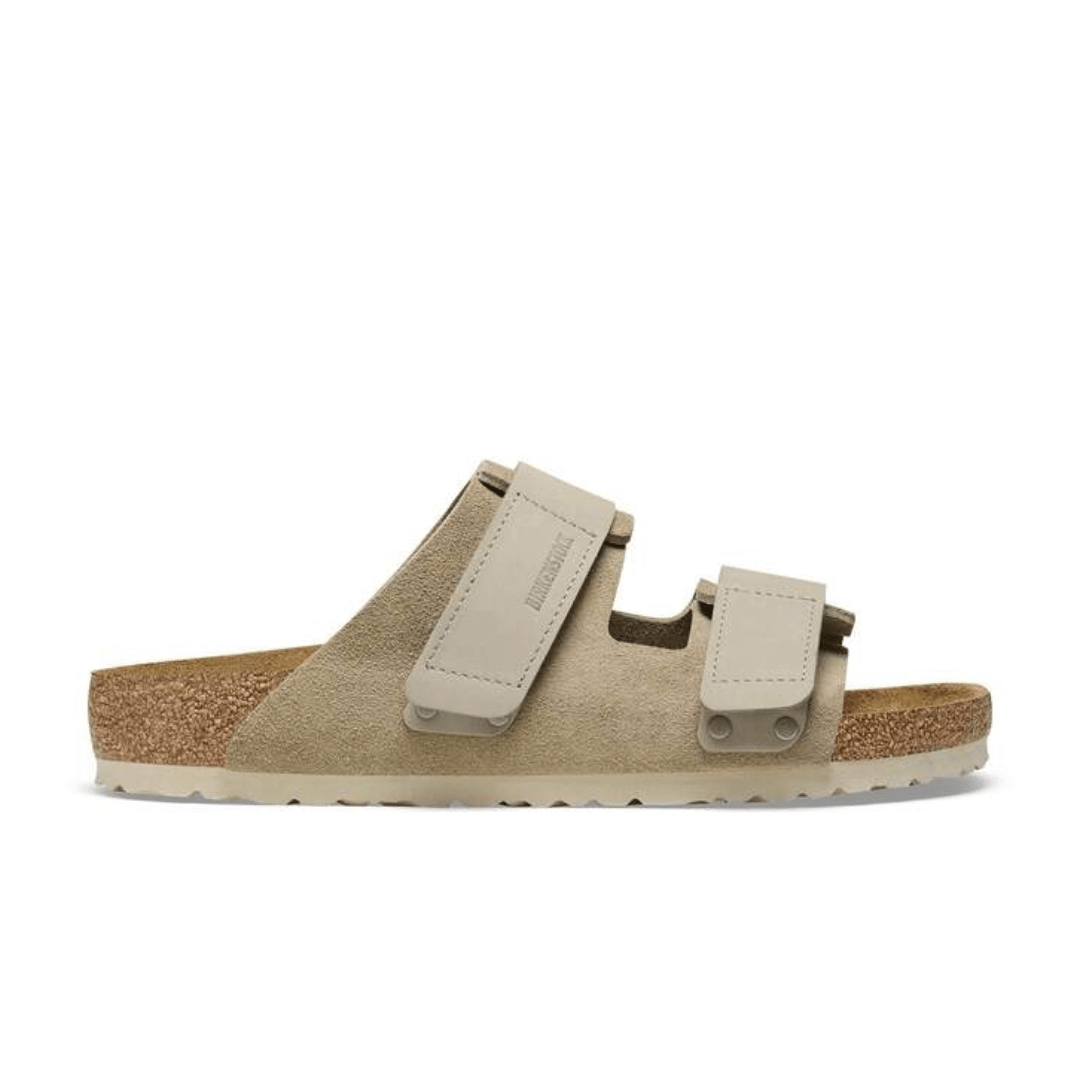 Birkenstock Women's Uji Two - Strap Sandal - Taupe Suede