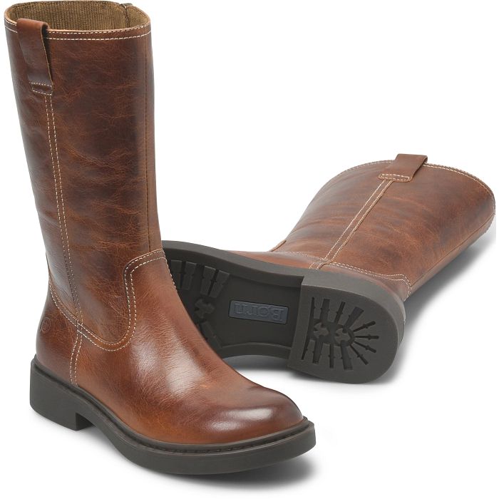 Born Women's Bradey Mid-Calf Boots - Tan Cognac
