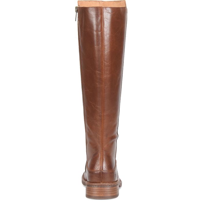 Born Women's Campbell Tall Boot - Tan (Brown) Full Grain Leather