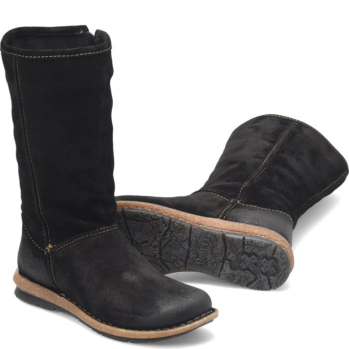 Born Women's Salee Mid-Calf Boots - Black Distressed