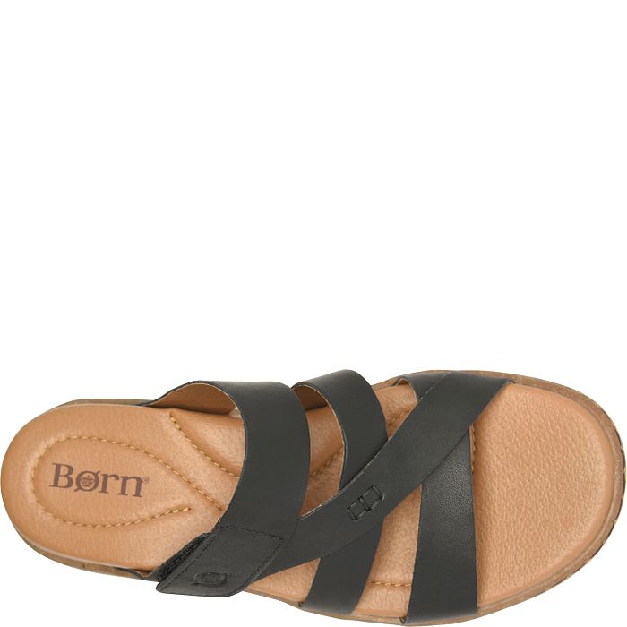 Born Women's Shawna Slide Sandal - Black