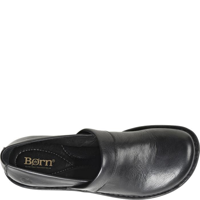 Born Women's Toby Duo Clog - Black Leather