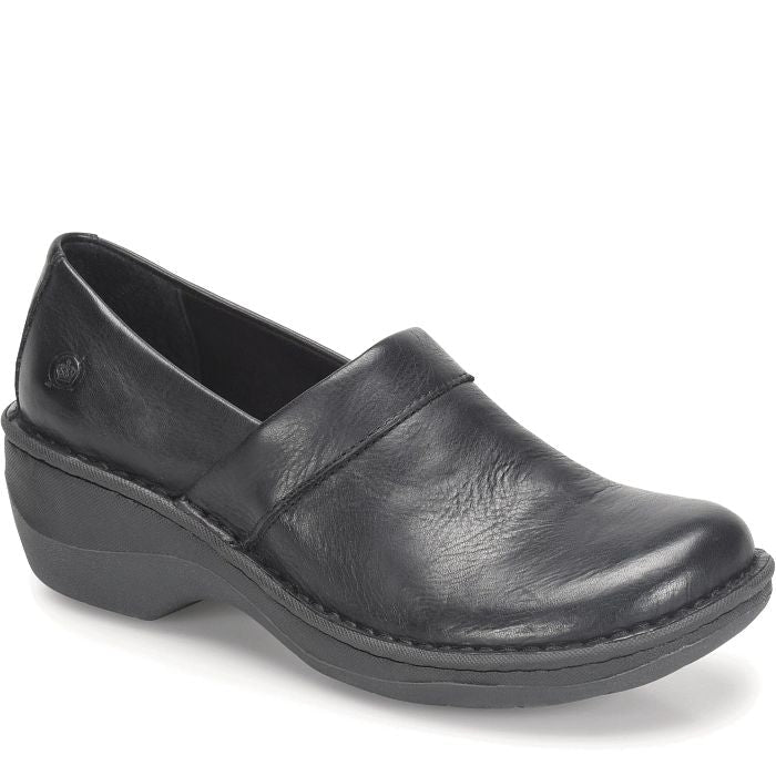 Born Women's Toby Duo Clog - Black Leather