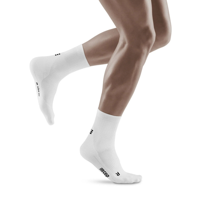 CEP Compression Men's Classic Mid Cut Compression Socks - White