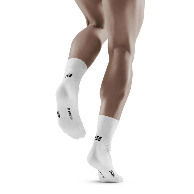 CEP Compression Men's Classic Mid Cut Compression Socks - White