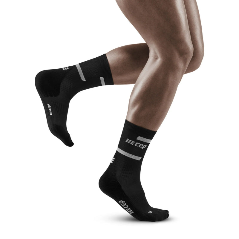 CEP Compression Men's The Run Compression Mid Cut Socks 4.0 - Black