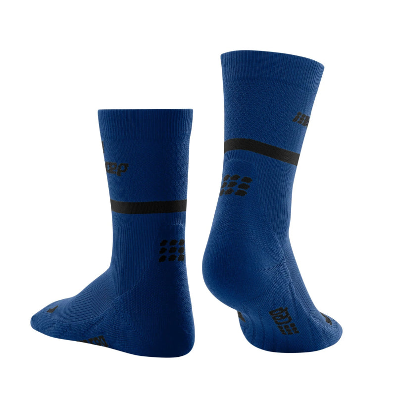 CEP Compression Men's The Run Compression Mid Cut Socks 4.0 - Blue/Black