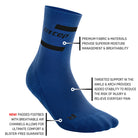 CEP Compression Men's The Run Compression Mid Cut Socks 4.0 - Blue/Black