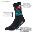 CEP Compression Men's The Run Limited Edition Compression Mid Cut Socks - Black/Neon Pink