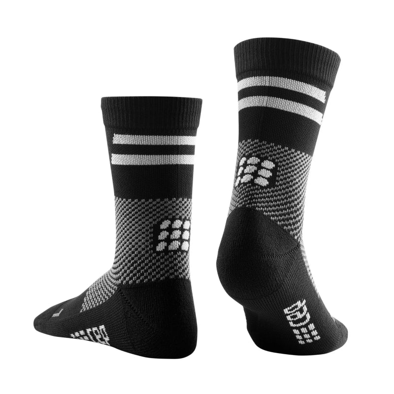 CEP Compression Unisex Training Mid Cut Compression Socks - Black