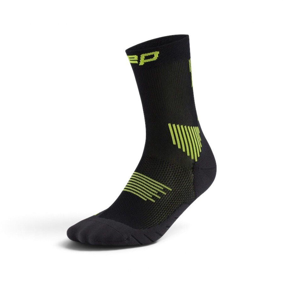 CEP Core Run Mid Cut Compression Socks 5.0 - Black/Lime