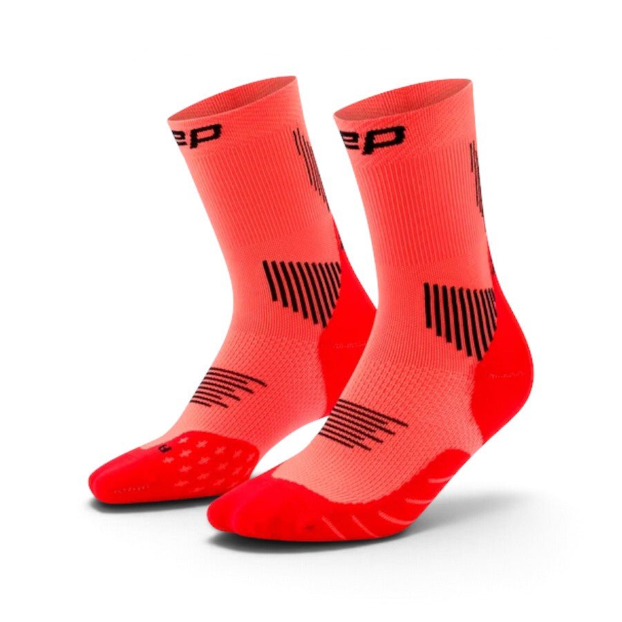 CEP Core Run Mid Cut Compression Socks 5.0 - Neon Coral