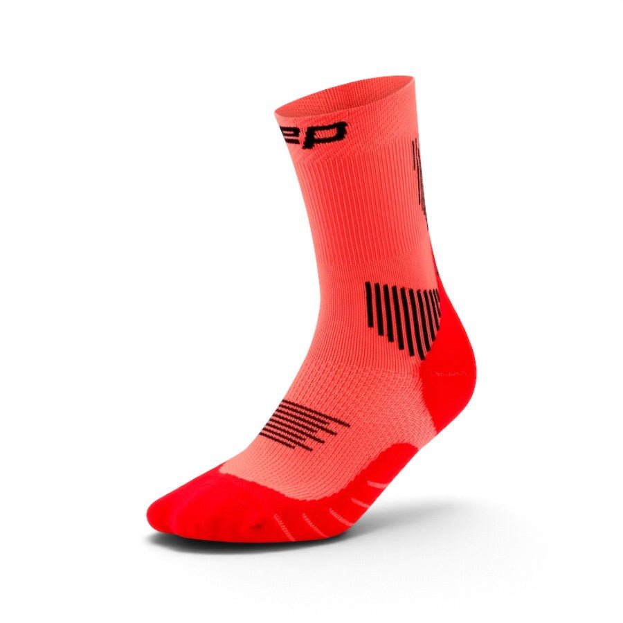 CEP Core Run Mid Cut Compression Socks 5.0 - Neon Coral
