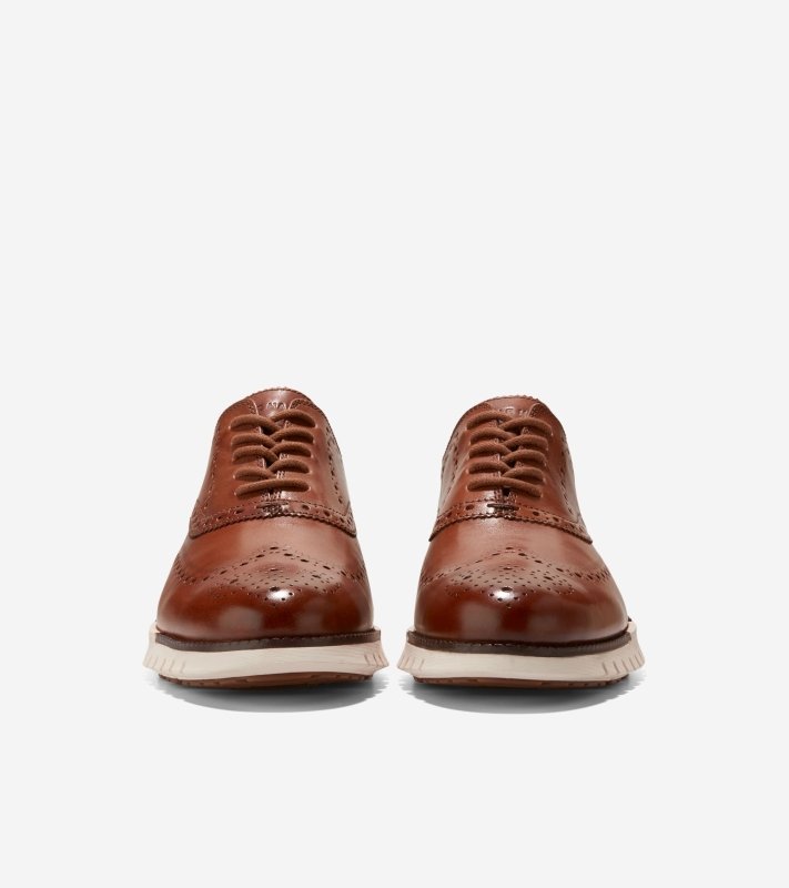 Cole Haan Men's ZEROGRAND Remastered Wingtip - British Tan/Ivory