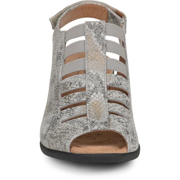 Comfortiva Women's Faye Comfort Sandal - Light Grey Snake Print