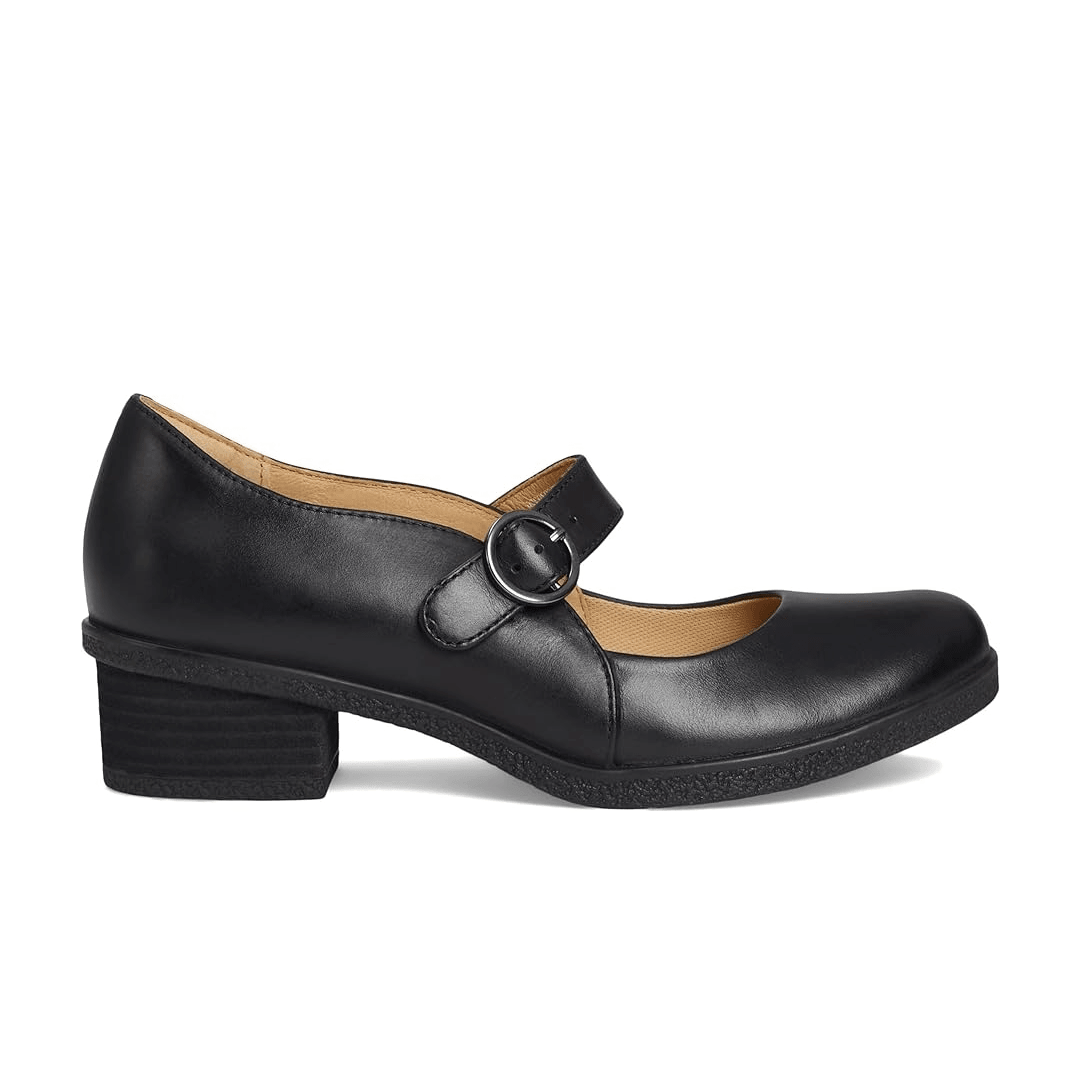 Dansko Women's Deirdra Mary Jane - Black Waterproof Burnished