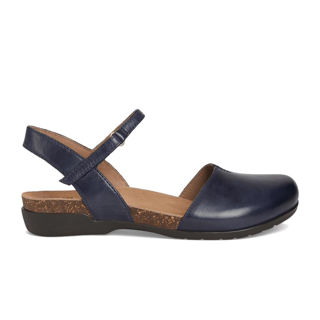 Dansko Women's Rowan Sandal - Navy Waxy Burnished