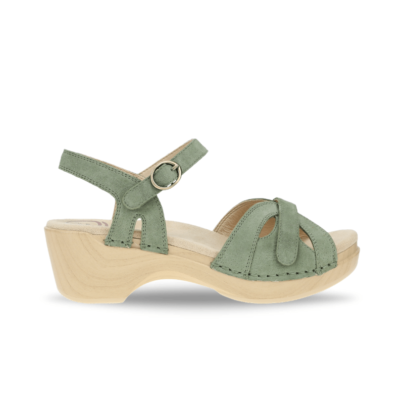 Dansko Women's Season Comfort Sandal Sage Suede – Seliga Shoes