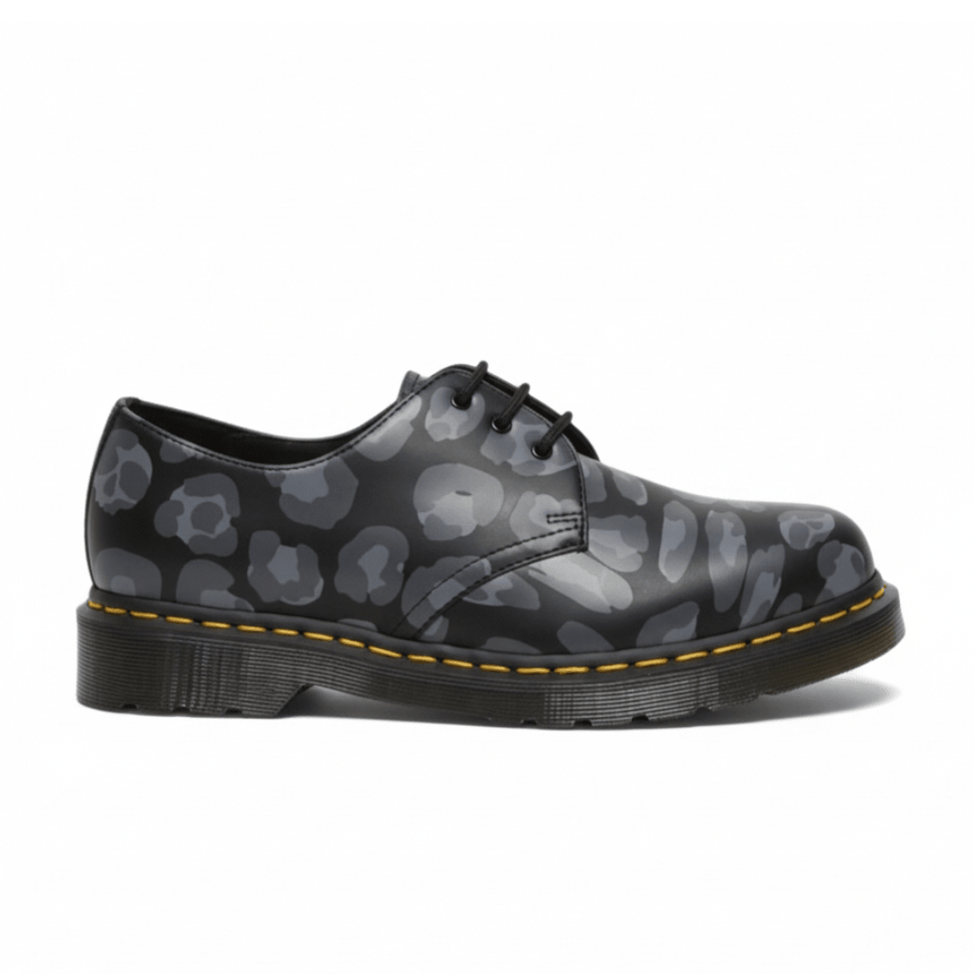 Dr. Martens Women's 1461 Distorted Leopard Print Oxford - Black