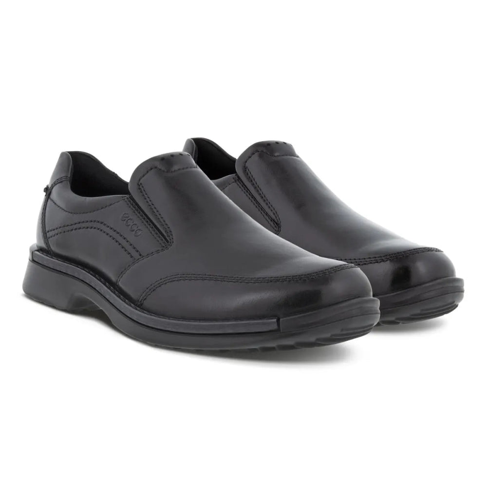 Ecco Men s Fusion Slip On Casual Leather Shoes Black Seliga Shoes