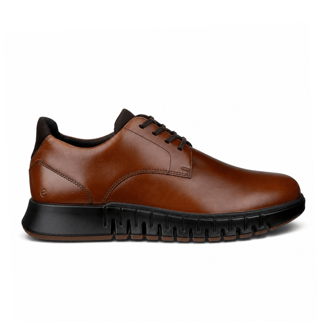 Ecco Men's Gruuv Studio Hybrid Derby Shoe - Camel/Mocha