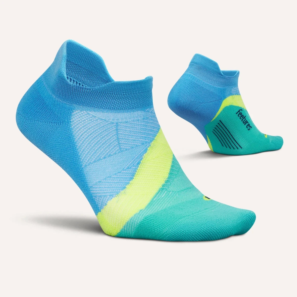 Feetures Elite Light Cushion No Show Tab Socks - Arctic Blue