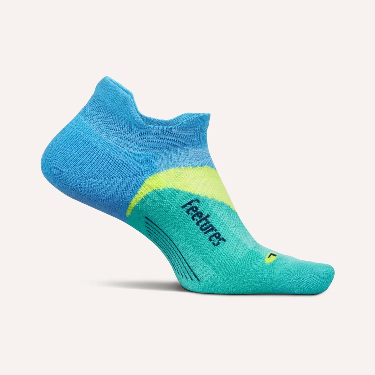 Feetures Elite Light Cushion No Show Tab Socks - Arctic Blue
