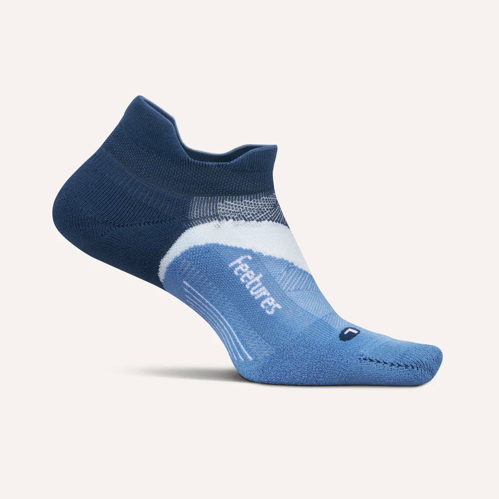 Feetures Elite Light Cushion No Show Tab Socks - Blue Wave