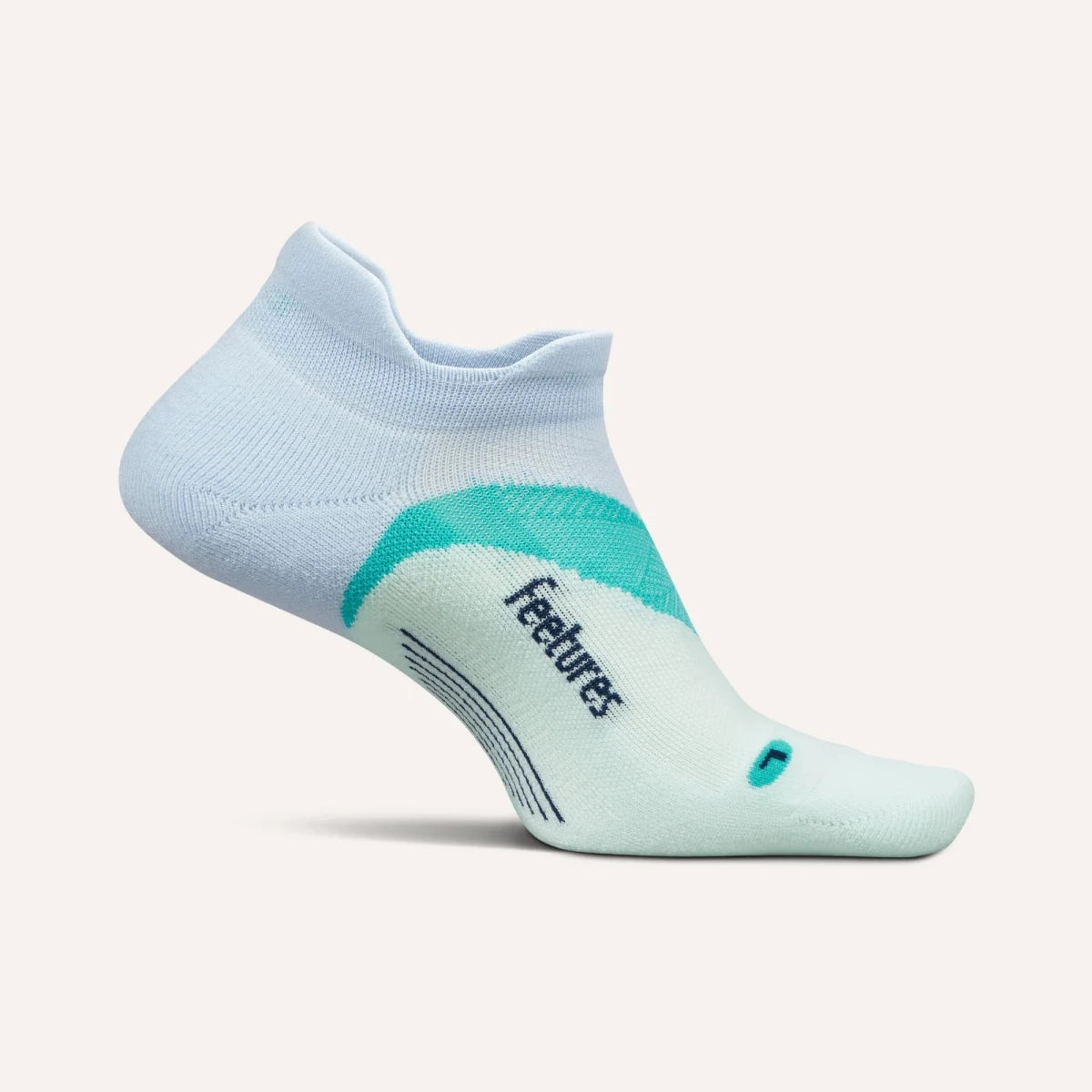 Feetures Elite Light Cushion No Show Tab Socks - Glacier Mist