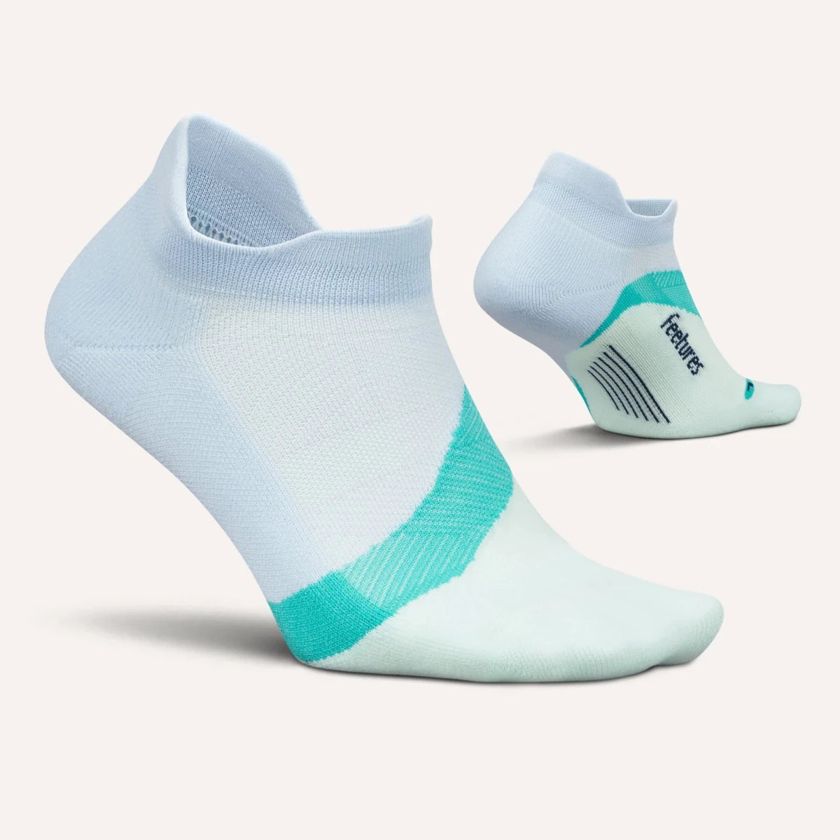 Feetures Elite Light Cushion No Show Tab Socks - Glacier Mist