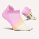 Feetures Elite Light Cushion No Show Tab Socks - Pink Citrus