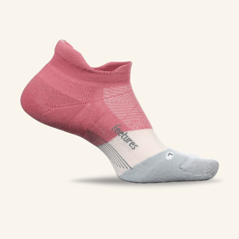 Feetures Elite Light Cushion No Show Tab Socks - Polychrome Pink