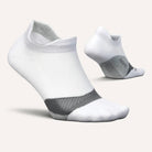 Feetures Elite Light Cushion No Show Tab Socks - White